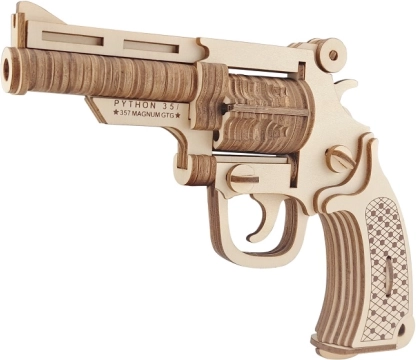Woodcraft puzzle 3D in legno – revolver