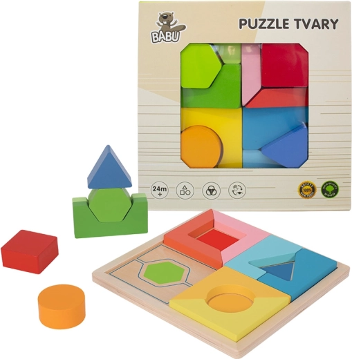 Puzzle geometrici in legno Babu