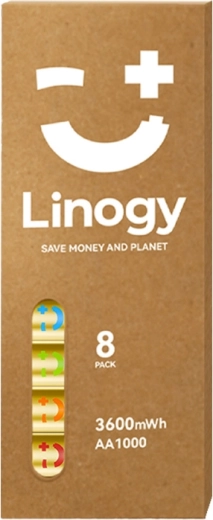 Set di batterie ricaricabili AA LINOGY Li‑ion Pro (8 pz)