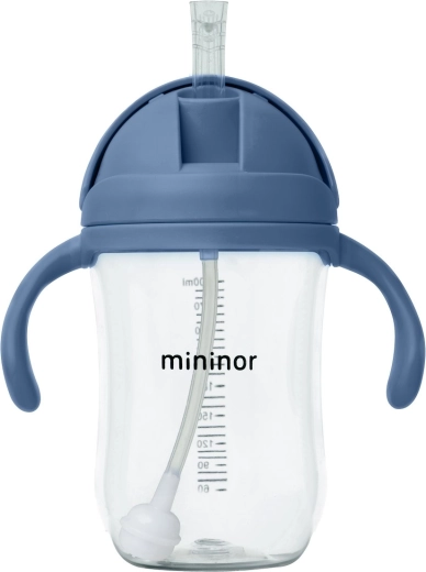 Borraccia Mininor con cannuccia in tritan 330 ml Blue Whale