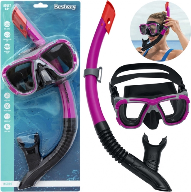 Bestway Set da snorkeling per bambini e adulti – Rosso