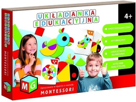 Inserto educativo Montessori pappagallo