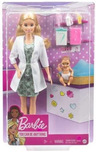 Bambola Barbie pediatra con bebè