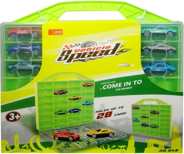 Set di macchinine con valigetta portaoggetti