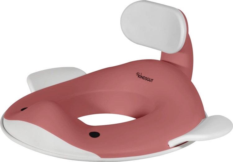 Riduttore WC Kindsgut a forma di balena rosa antico
