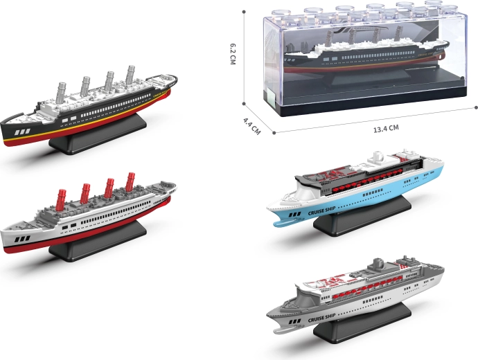 Modello in metallo dell’imbarcazione da escursione 1:64 – colori assortiti