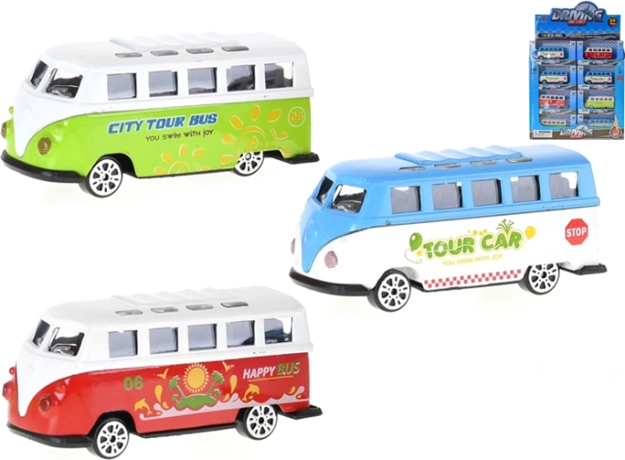Mini autobus in metallo 1:64 con movimento a spinta