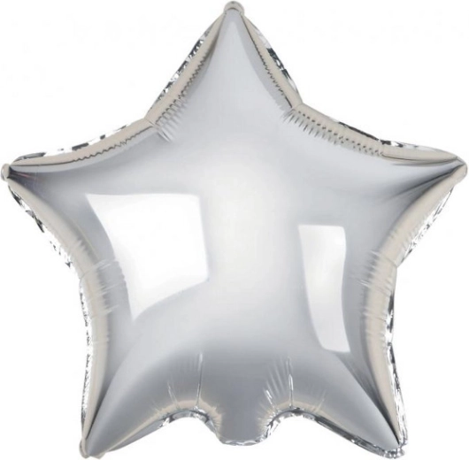 Palloncini in foil a forma di stella argento – set 100 pz
