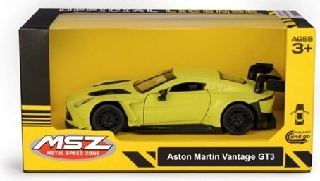 Modello MSZ Aston Martin Vantage con luci e suoni, giallo