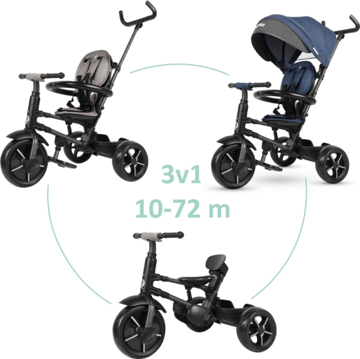 Triciclo pieghevole QPlay Rito star blue (10–72 mesi)
