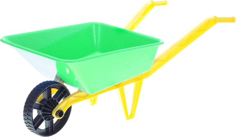 Carriola giocattolo in plastica verde per sabbia 72 × 29 × 25 cm