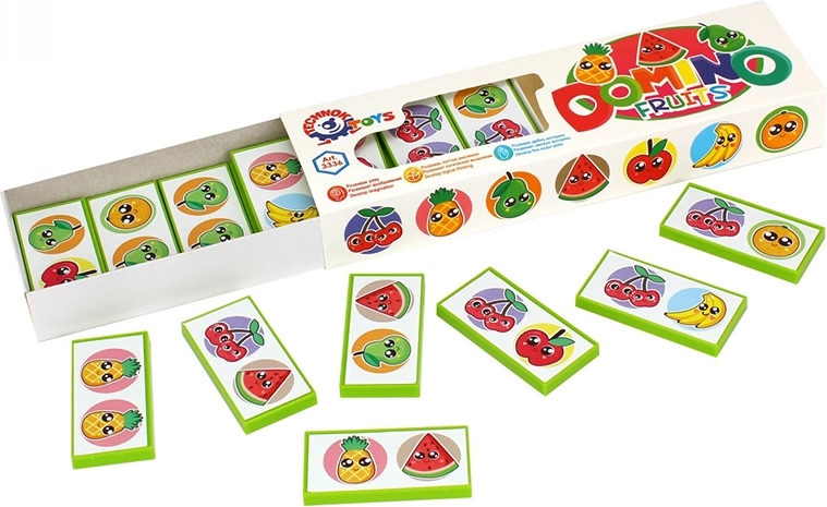 Domino Frutta in scatola – gioco educativo per bambini dai 3 anni