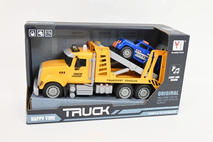 Camion carro attrezzi con auto, luci e suoni