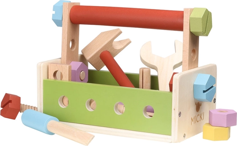 Set di attrezzi in legno per piccoli tuttofare Micki