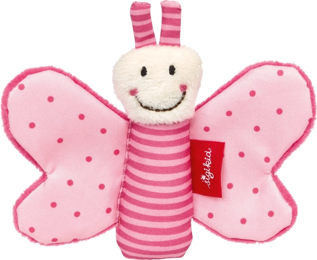 Sigikid primo doudou farfallina rosa con fruscio