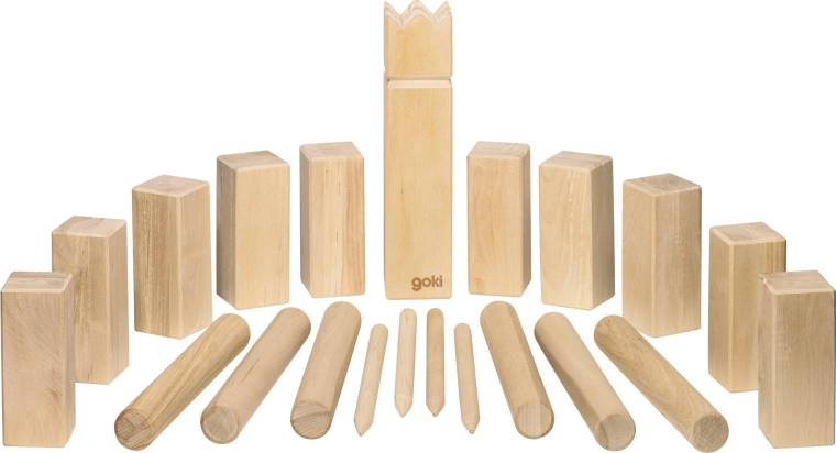 Kubb – gioco vichingo da esterno in sacchetto di cotone