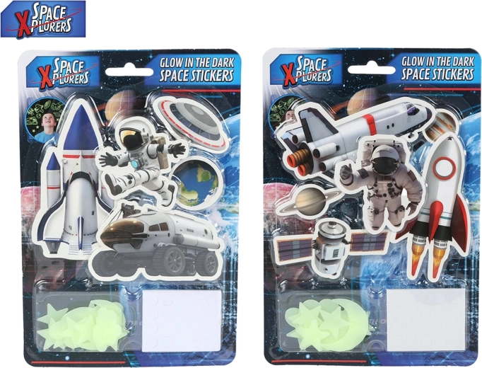 Adesivi luminosi per la stanza Space Xplorers – motivi spaziali, 21 pezzi