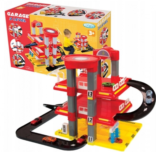 Garage a tre piani con eliporto e ascensore MOCHTOYS