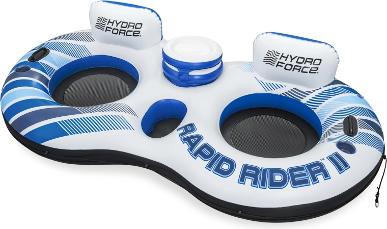 Poltrona gonfiabile doppia per acqua HYDRO-FORCE RAPID RIDER II con sedute a rete 240 × 122 cm