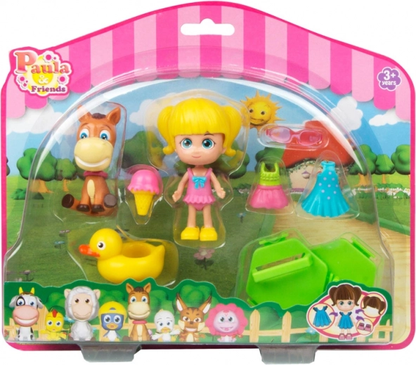 Paula & Friends - bambola con accessori e animaletto