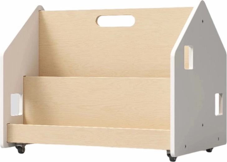Busykids libreria bifacciale su ruote bianca