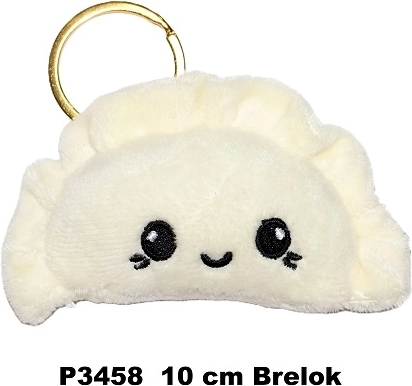 Portachiavi pieróg color crema 10 cm