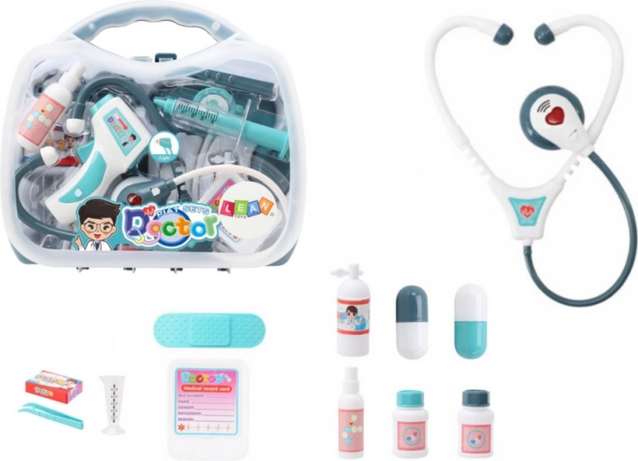 Set medico per piccoli dottori in valigetta - blu