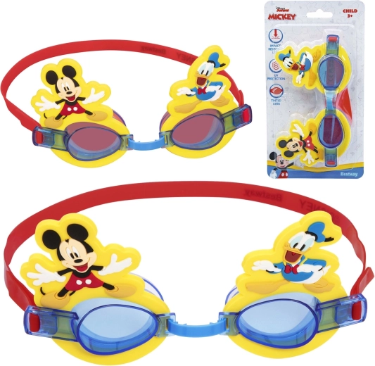 Occhiali da Nuoto per Bambini Mickey Mouse e Donald Duck