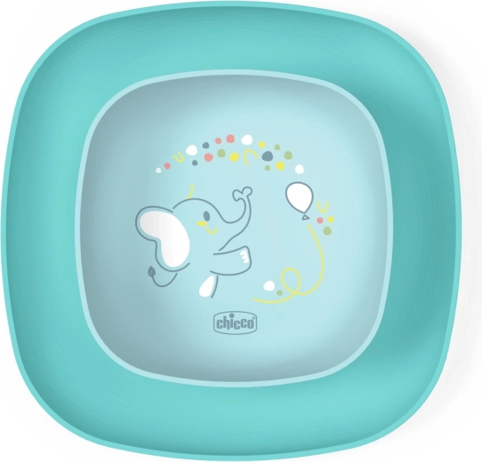 Set pappa Chicco: ciotola e piatto blu 12m+