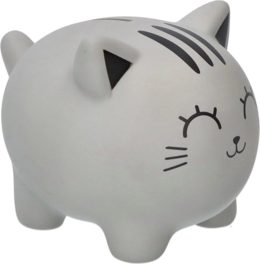 Grande salvadanaio gatto grigio