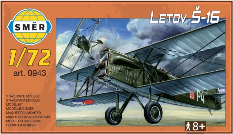 Modello in plastica dell'aereo Letov Š-16 1:72