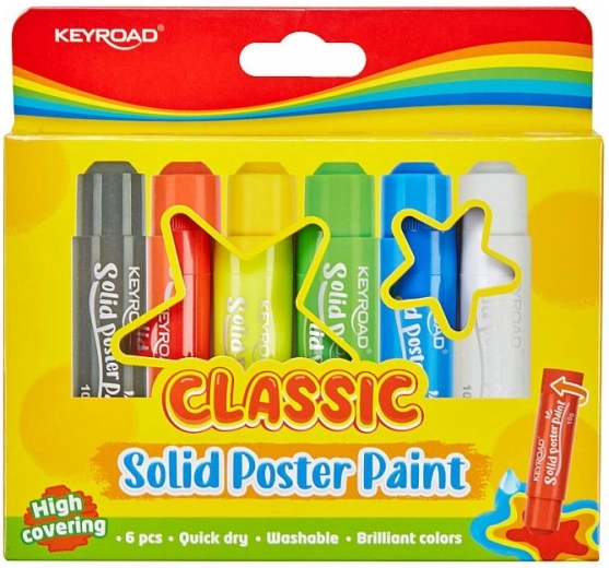 Tempere solide Classic, set da 6 pezzi
