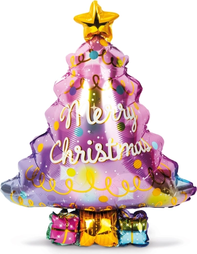 Palloncino natalizio in lamina a forma di albero 58 × 83 cm