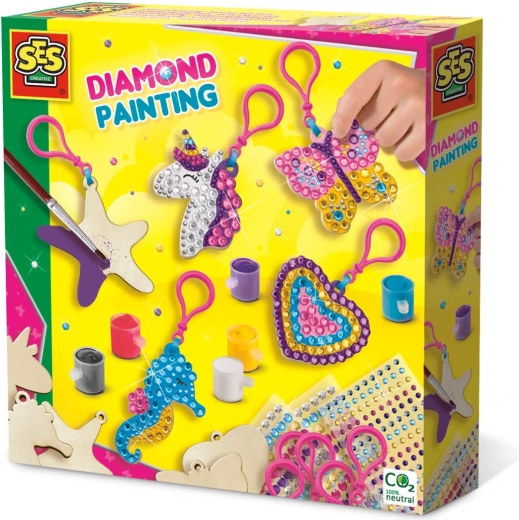 Set per creare portachiavi di legno scintillanti per bambini