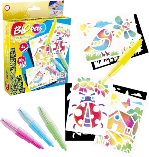 Blopens mini kit natura – set creativo airbrush per bambini