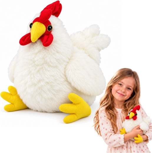 Gallina bianca di peluche 20 cm