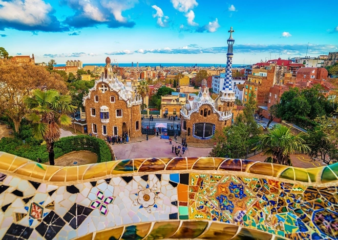 Puzzle Vista dal Parco Güell a Barcellona 1000 pezzi