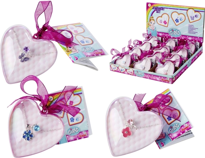 Bigiotteria per bambini Simba con anello e collana in confezione a forma di cuore