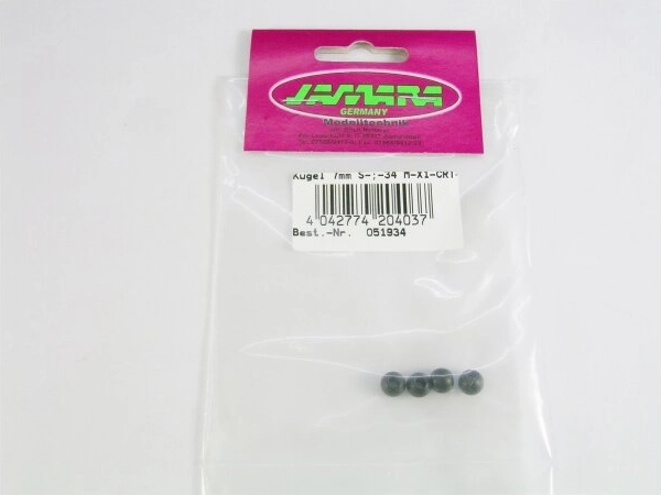 Sfere in acciaio JAMARA nere da 7 mm, 4 pezzi