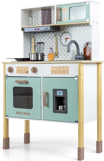 Cucina giocattolo in legno per bambini Milly Mally Bjorn color menta