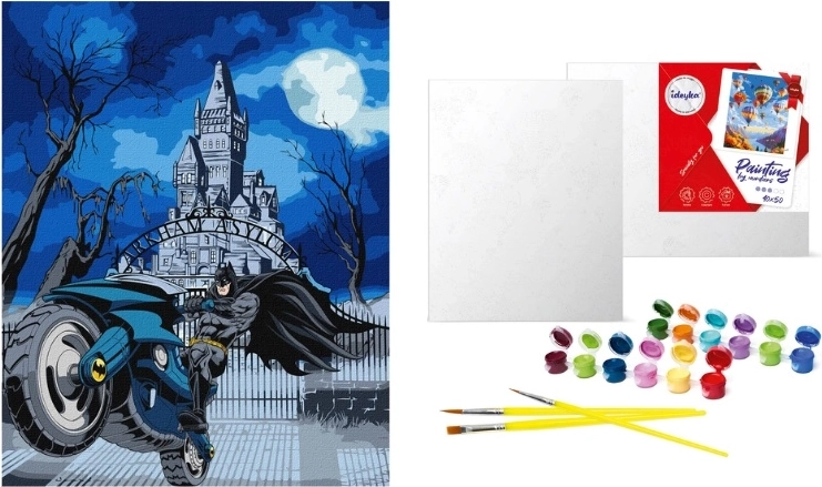 Dipingi con i numeri Batman sulla Batcycle 40 × 50 cm