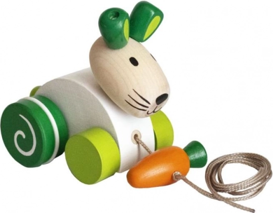 Giocattolo da traino coniglio con carota