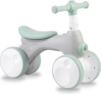 Bicicletta senza pedali per bambini MoMi TOBIS con bolle in colore grigio