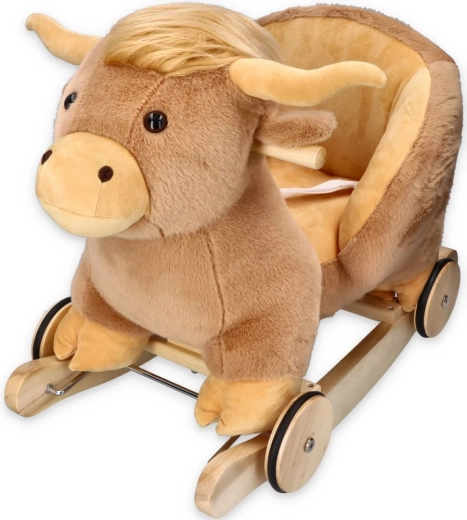Adam Toys mucca a dondolo con ruote e sedile