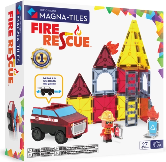Costruzioni magnetiche MAGNA-TILES vigili del fuoco (27 pezzi)