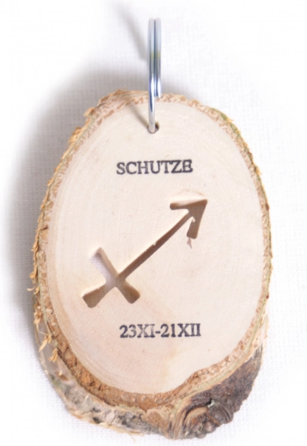 Ciondolo in legno segno Sagittario small foot