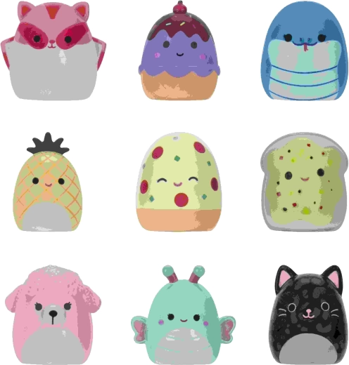 Squish a longs Clip-a-longs figurina da collezione serie 2 - 1 pezzo