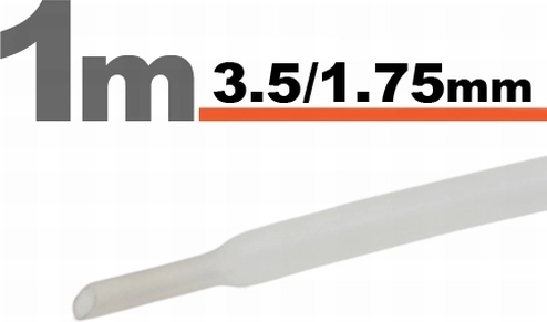 Guaina termorestringente trasparente 3,5/1,75 mm
