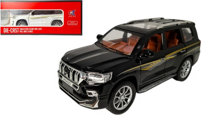 Modello in metallo Toyota Land Cruiser Prado 1:24 con luci e suoni