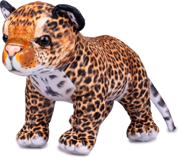 Leopardo maculato di peluche 40 cm – giocattolo realistico in piedi